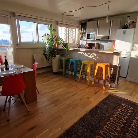Apartment Vue Tour Eiffel - Piscine Privee Rooftop Paris