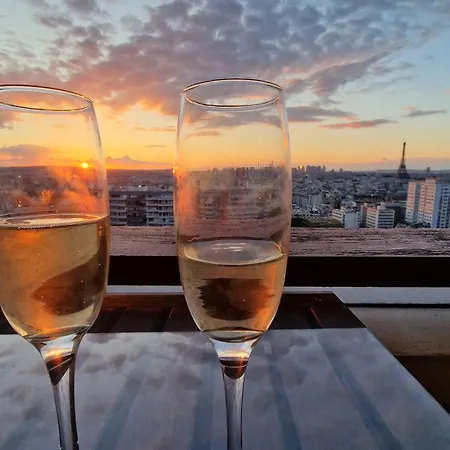 Vue Tour Eiffel - Piscine Privee Rooftop Apartment Paris